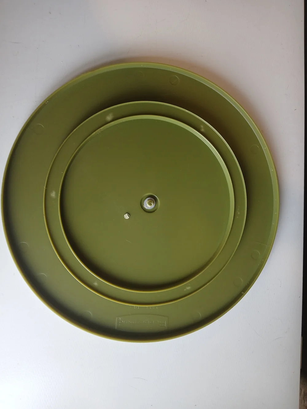 Rubbermaid Lazy Susan 10.5” Turntable Round Avocado Green #2725 -VINTAGE